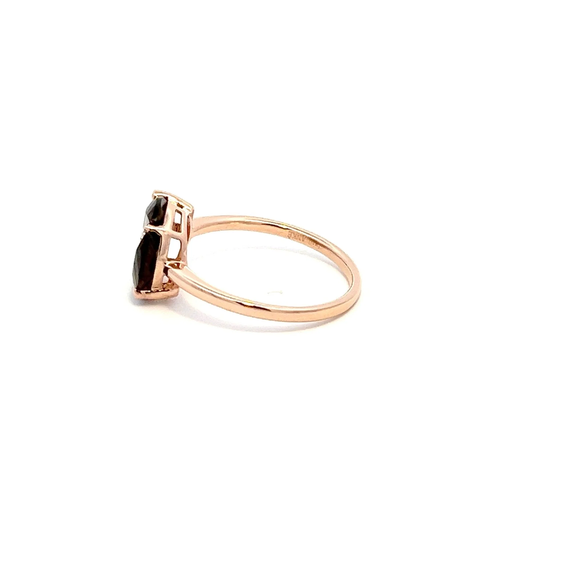 Eternelle Ring Diamonds Smoky Quartz 14K Rose Gold - Image 3