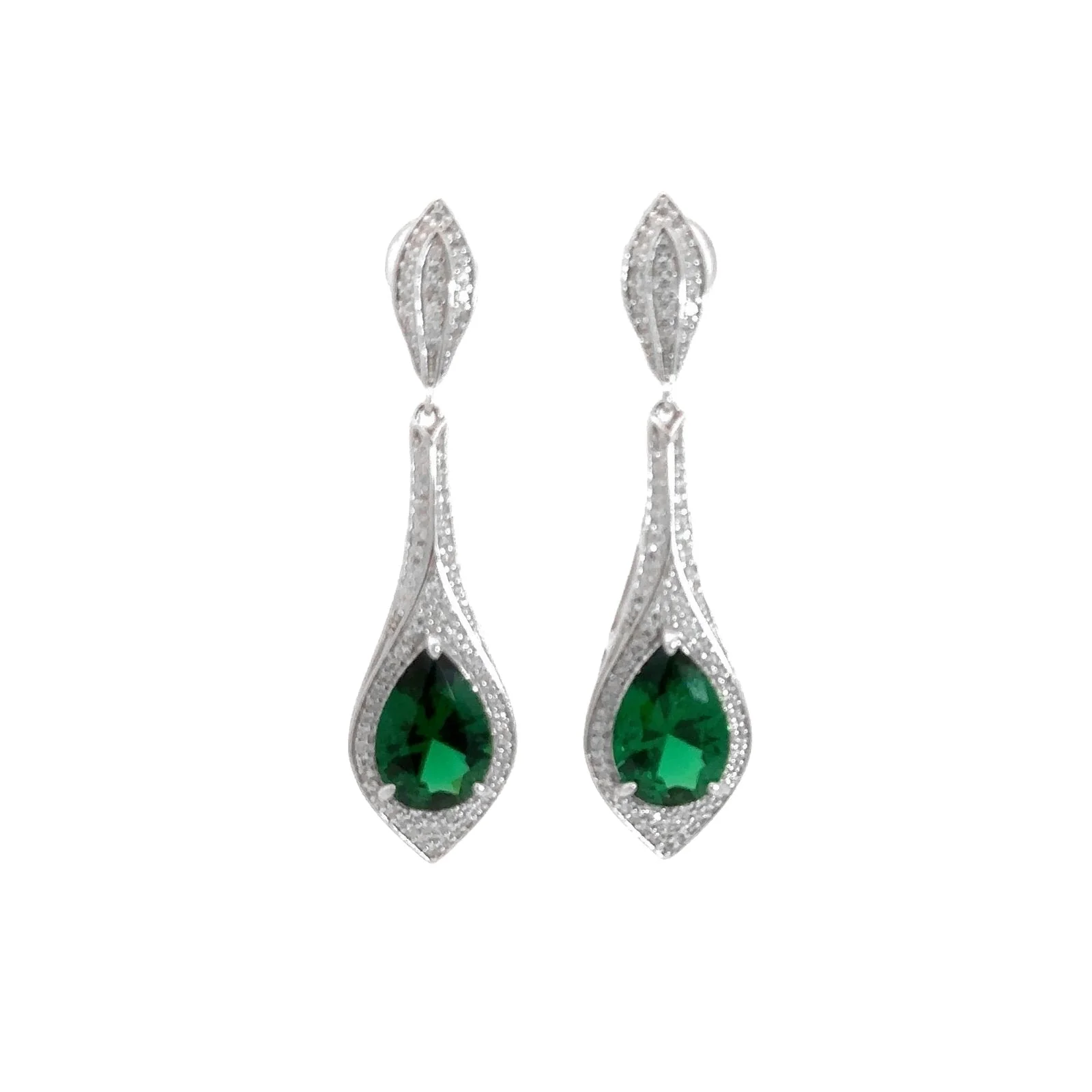 Chic Dangle Silver Earrings - Image 5