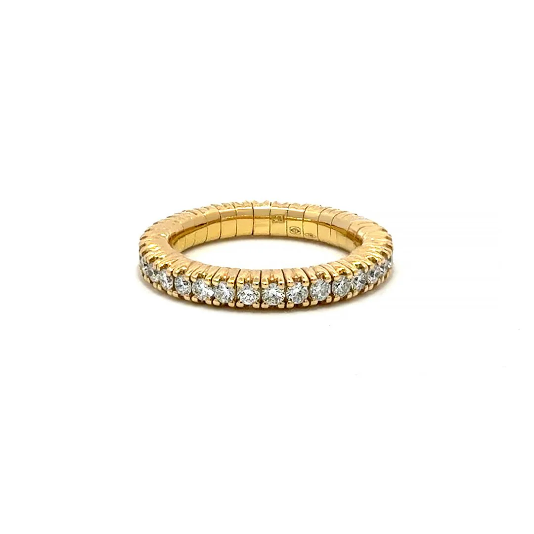 Capsule Soft Classic Diamond Yellow 18K Gold Ring
