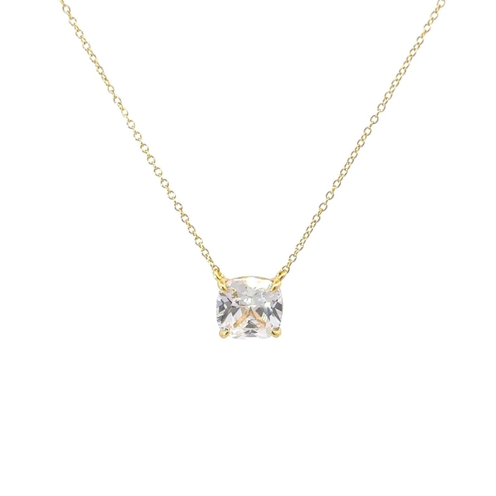 Cushion Cut Silver Necklace - Image 5