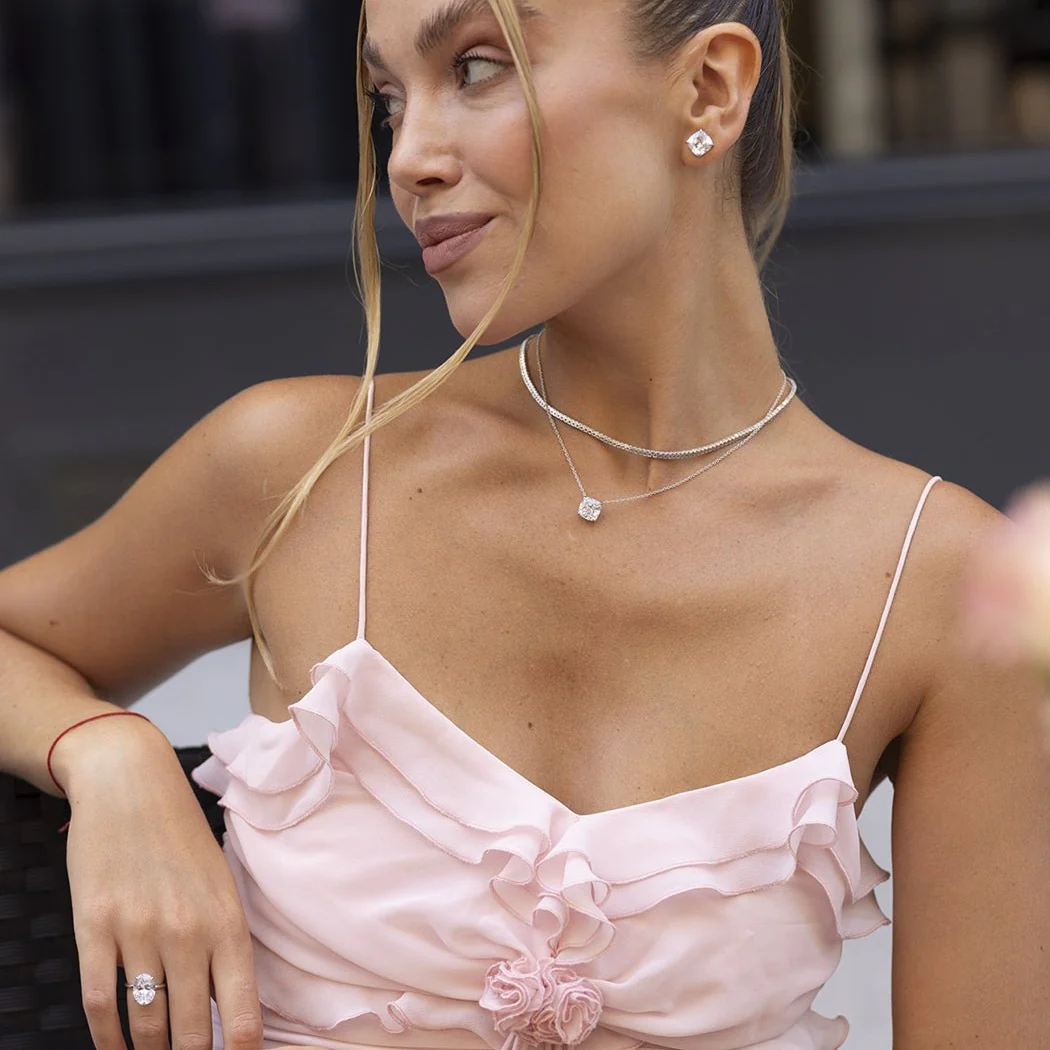 Classic Cushion Cut Necklace - Image 5