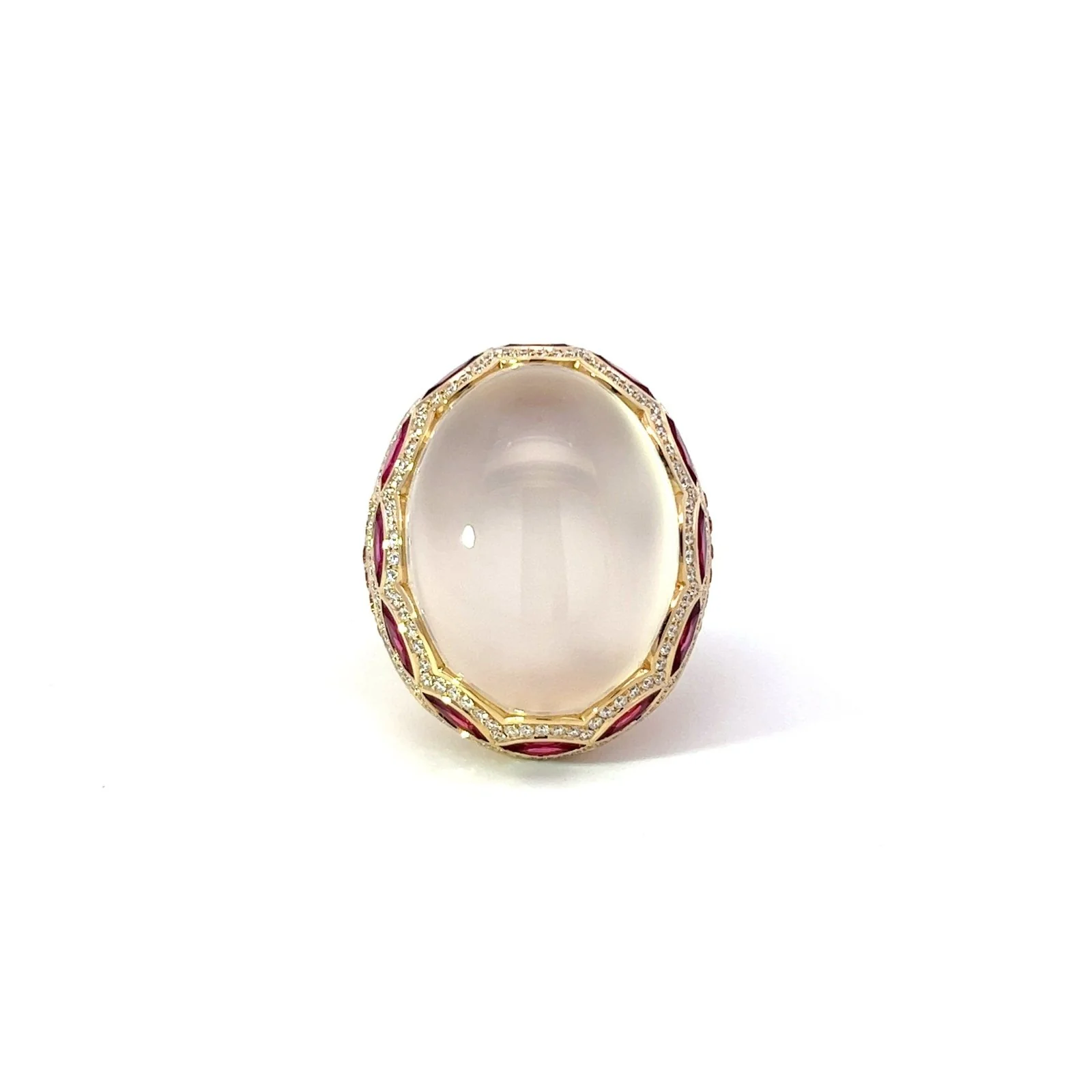 Treasure Moonstone Diamond 18K Yellow Gold Exclusive Ring