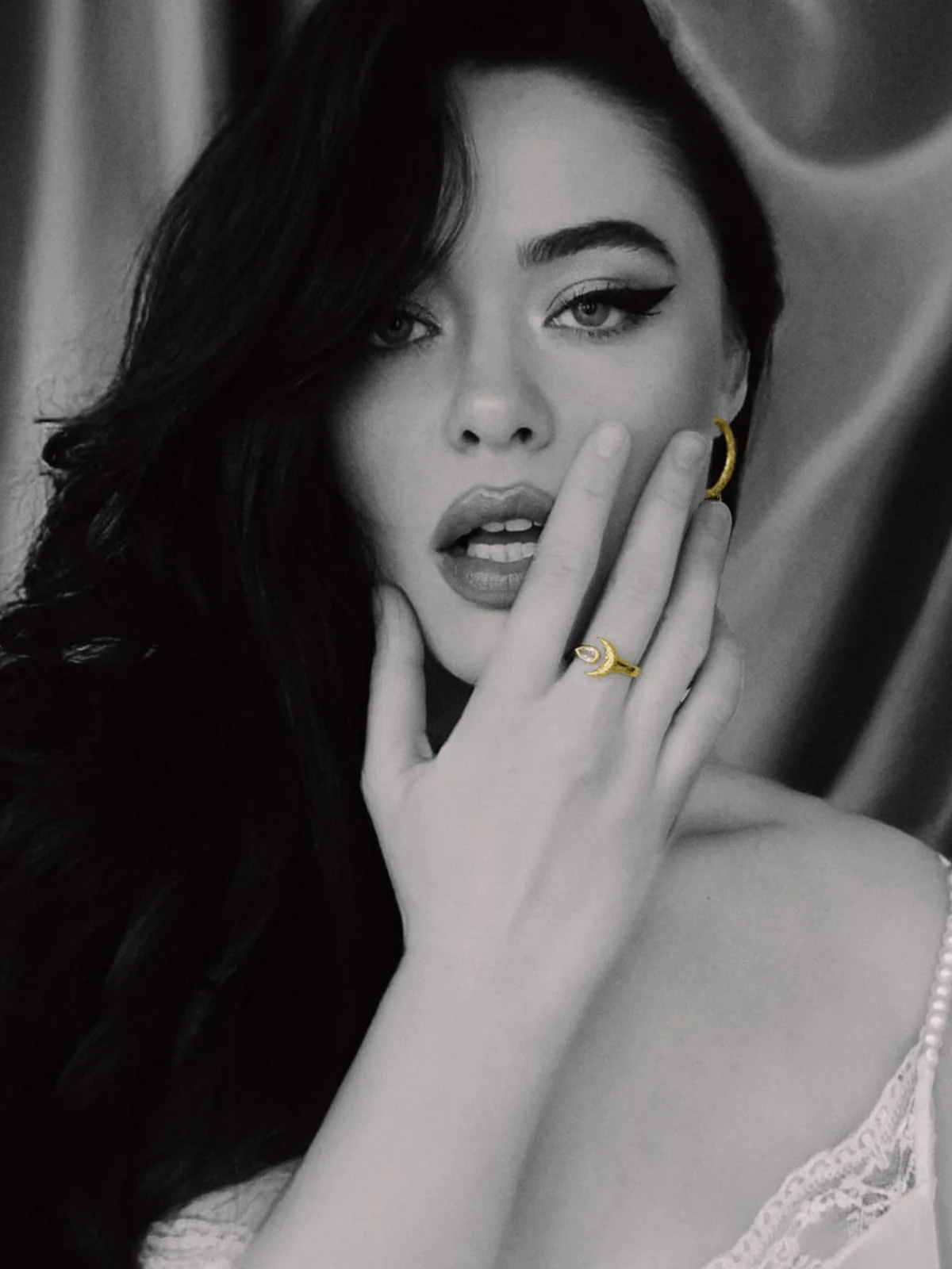 "I Create Miracles" Clear Crystal Ring by Kristina Bazan - Image 4