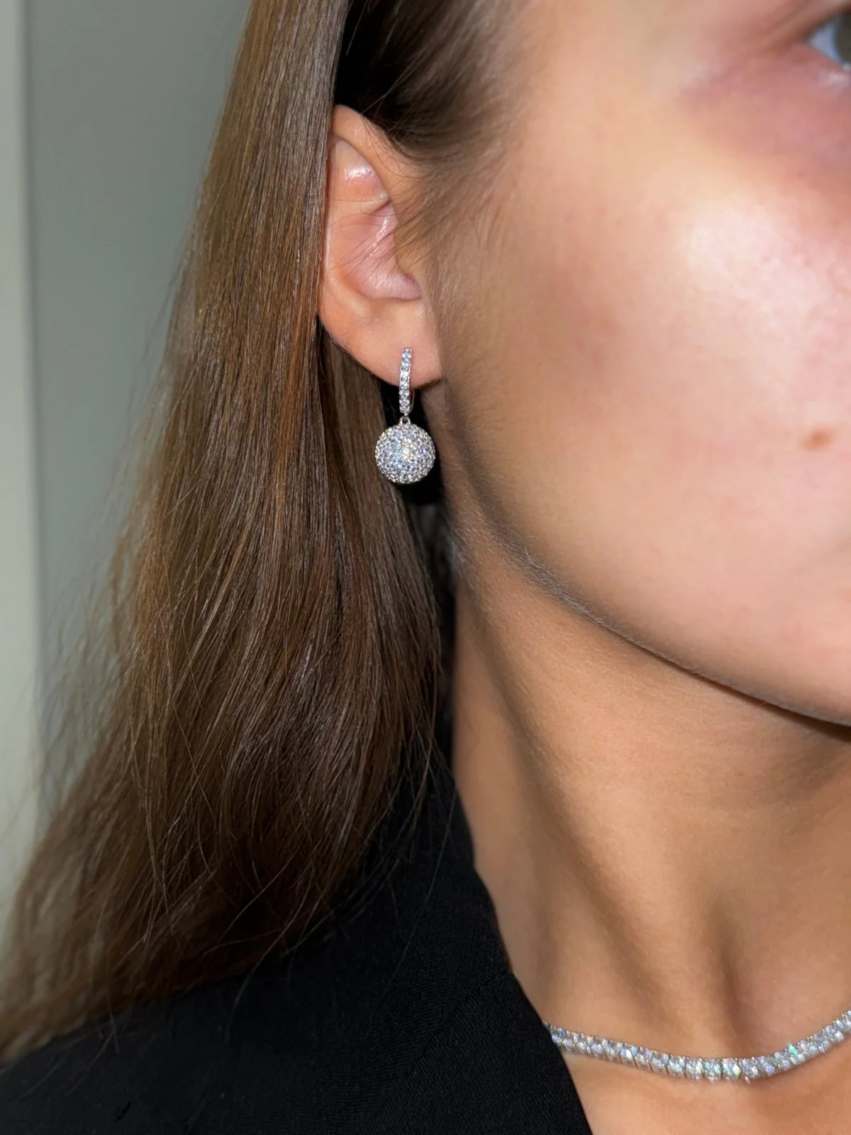 Black and White Galaxy Earrings - Image 2
