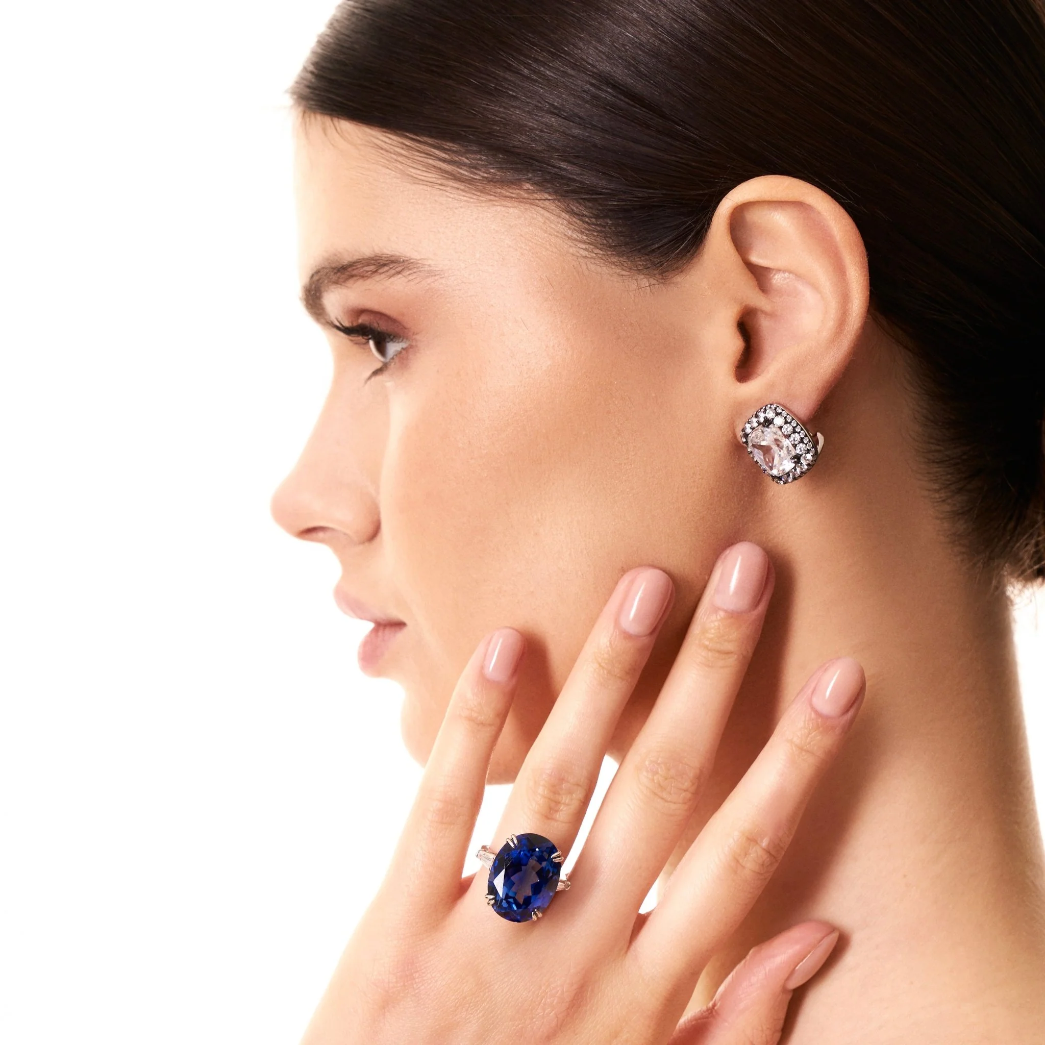 Festive Classy Cushion Cut Earrings - Image 4