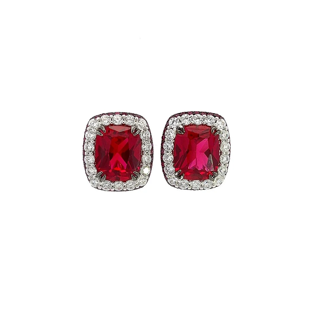 Festive Classy Cushion Cut Earrings - Image 8