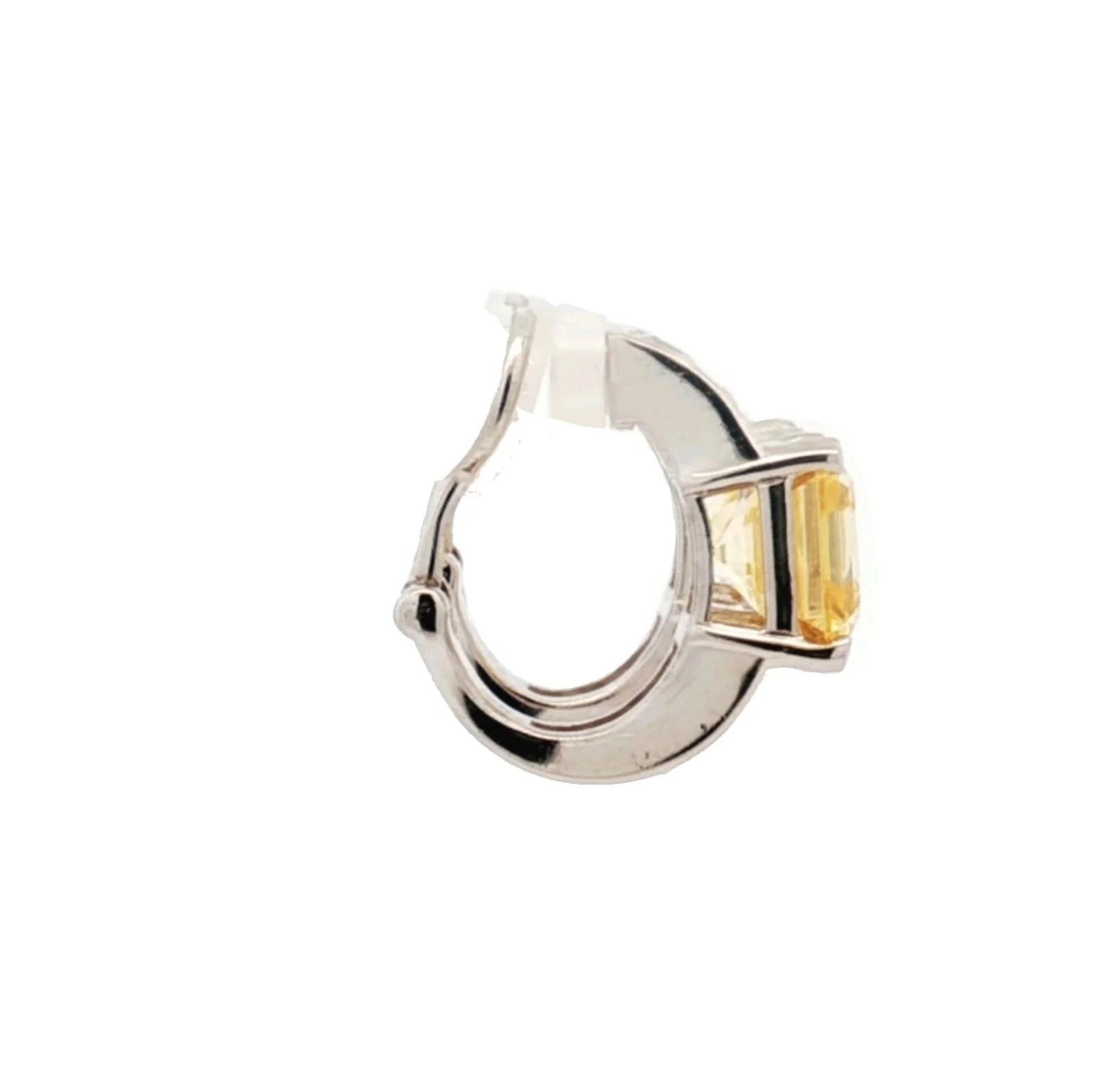 Silver Statement Clip-on Earrings - Image 4
