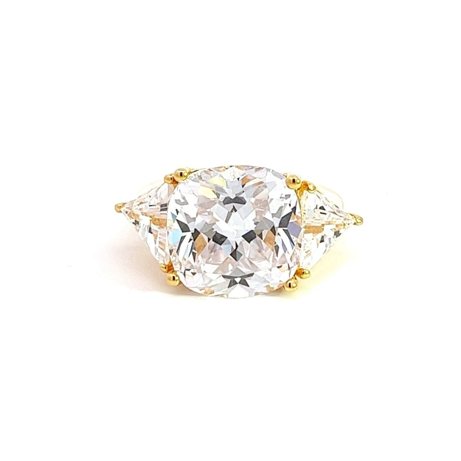 A Cushion Cut Karolina White Silver Ring - Image 6