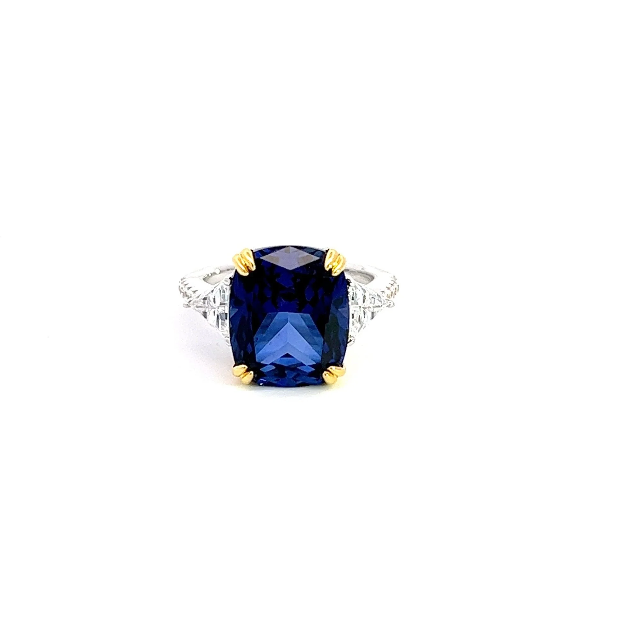 Elongated Cushion Cut Karolina White Silver Ring - Image 5