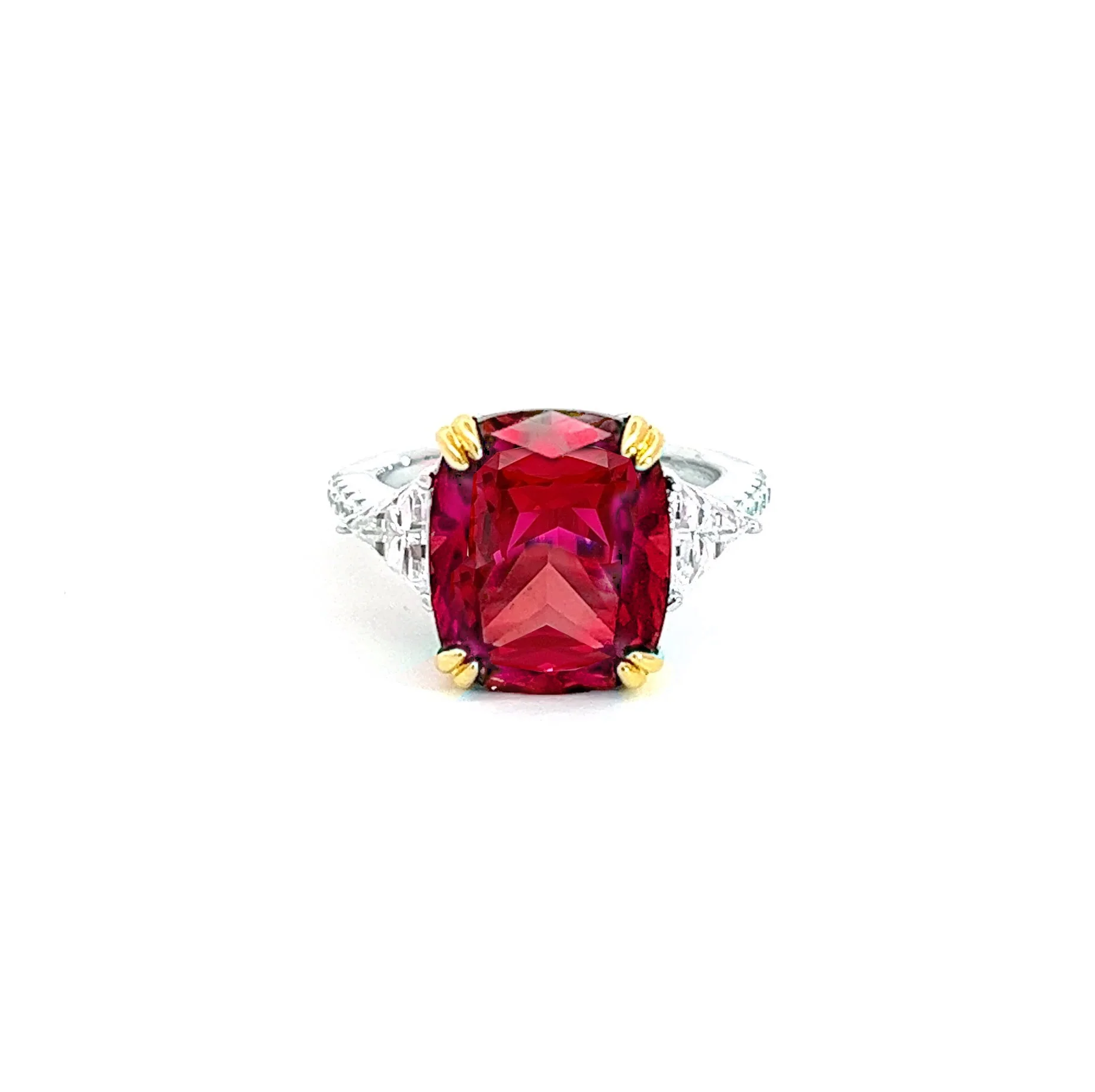 Elongated Cushion Cut Karolina White Silver Ring - Image 8