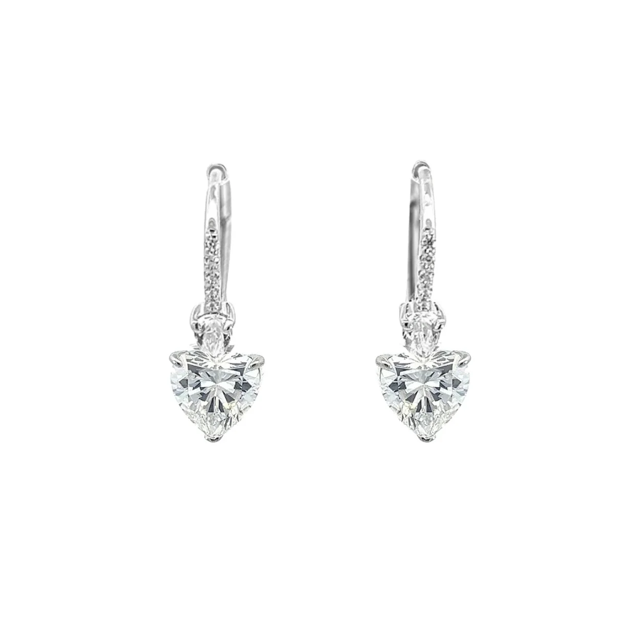 Heart Leverback Earrings - Image 5