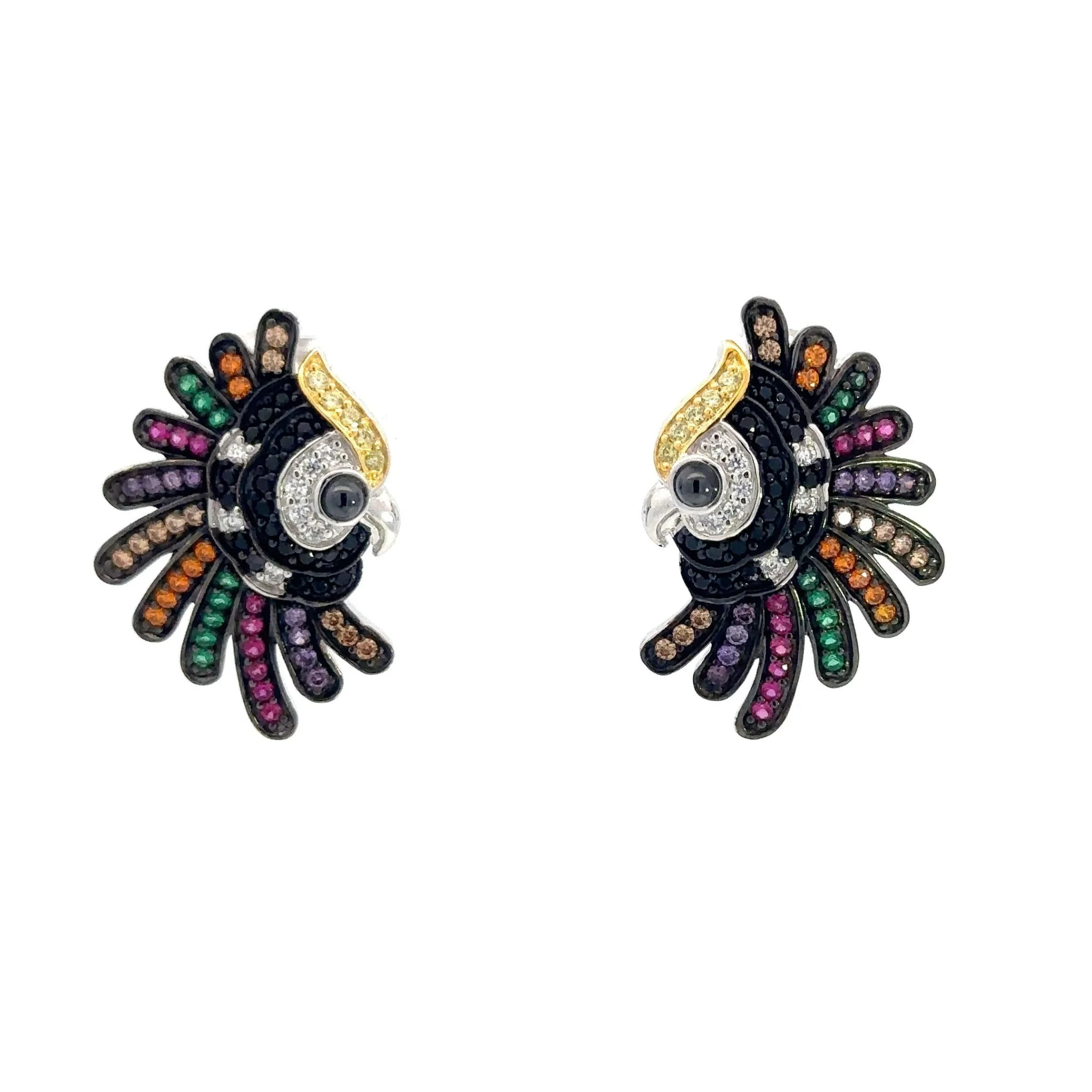 Multicolor Owl Earrings