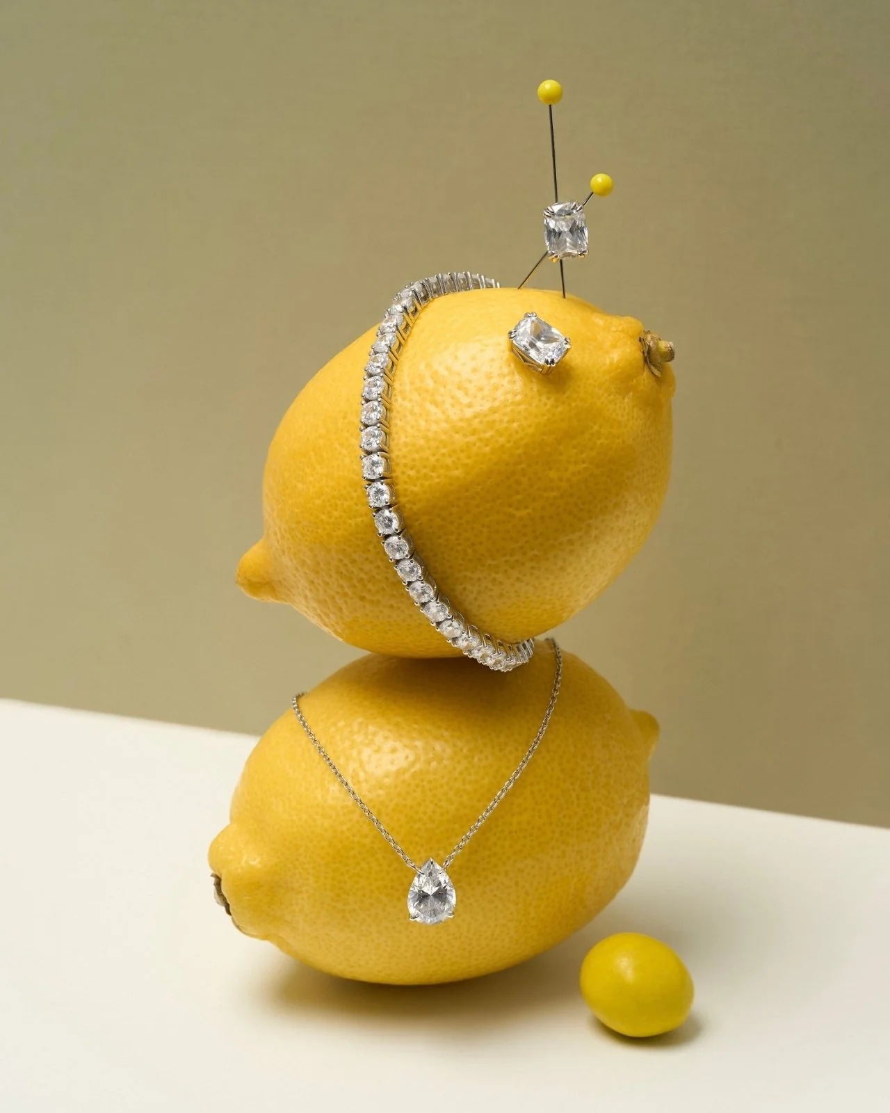 Classic Single Pear Cut Silver Necklace - Image 5