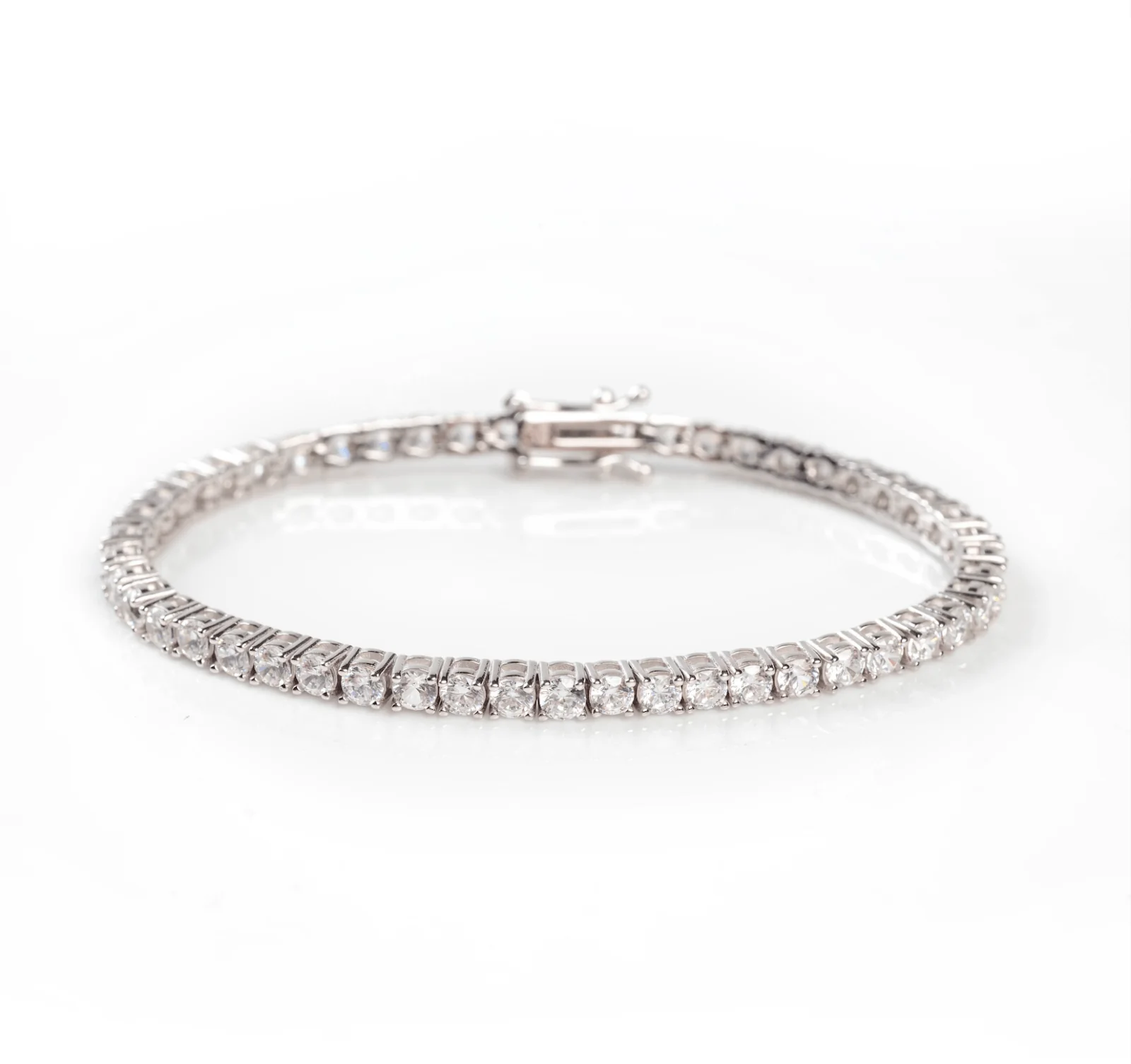 Classic Silver Tennis Bracelet - Image 6