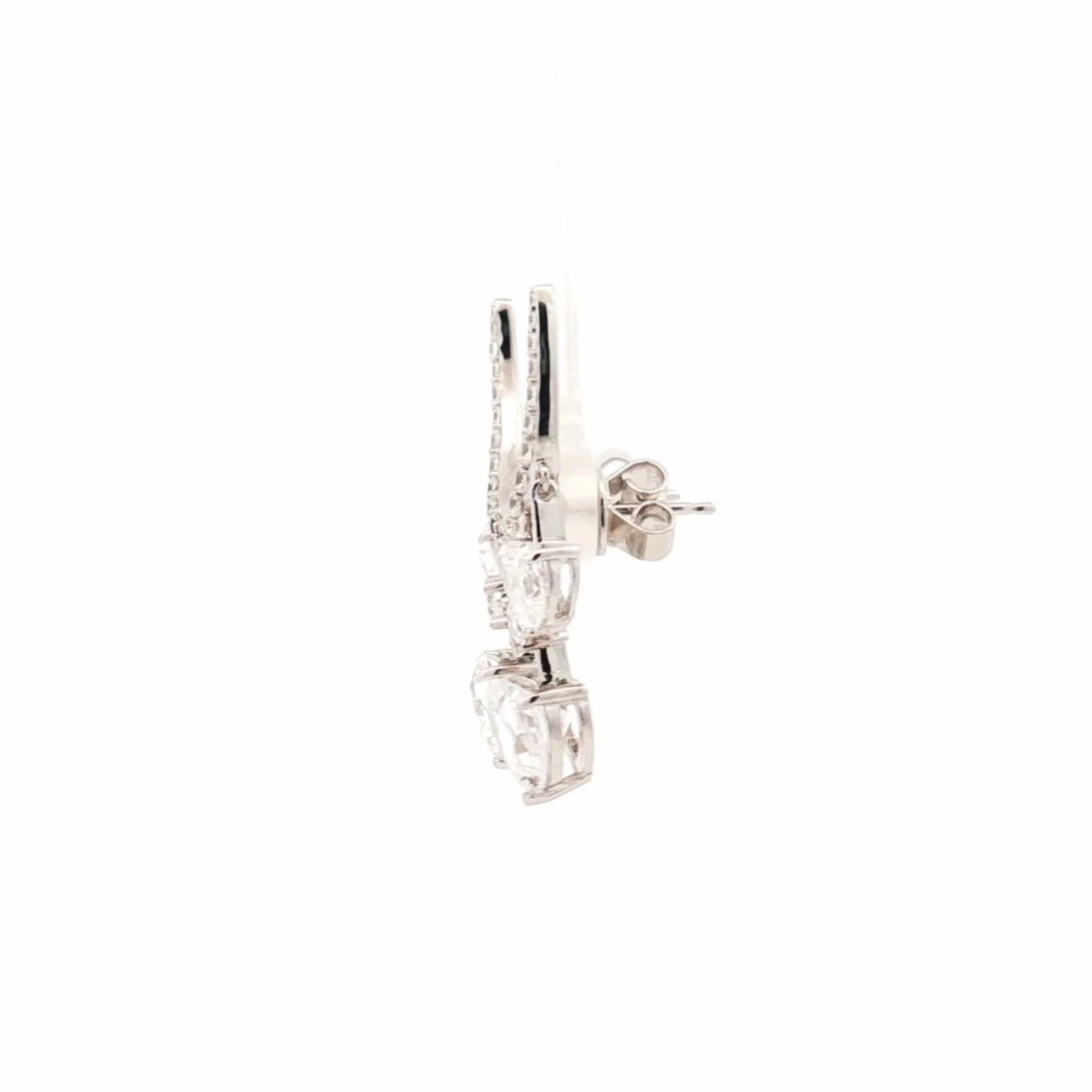 Silver Love Flow Earrings - Image 4