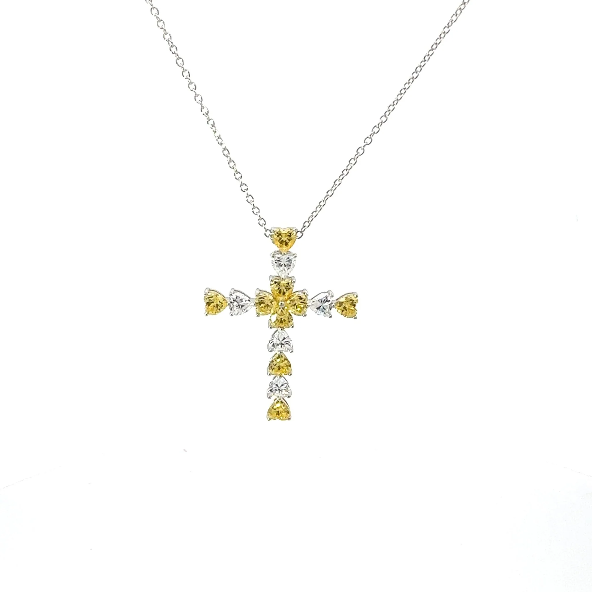 Heart Shaped Fancy Silver Cross - Image 4