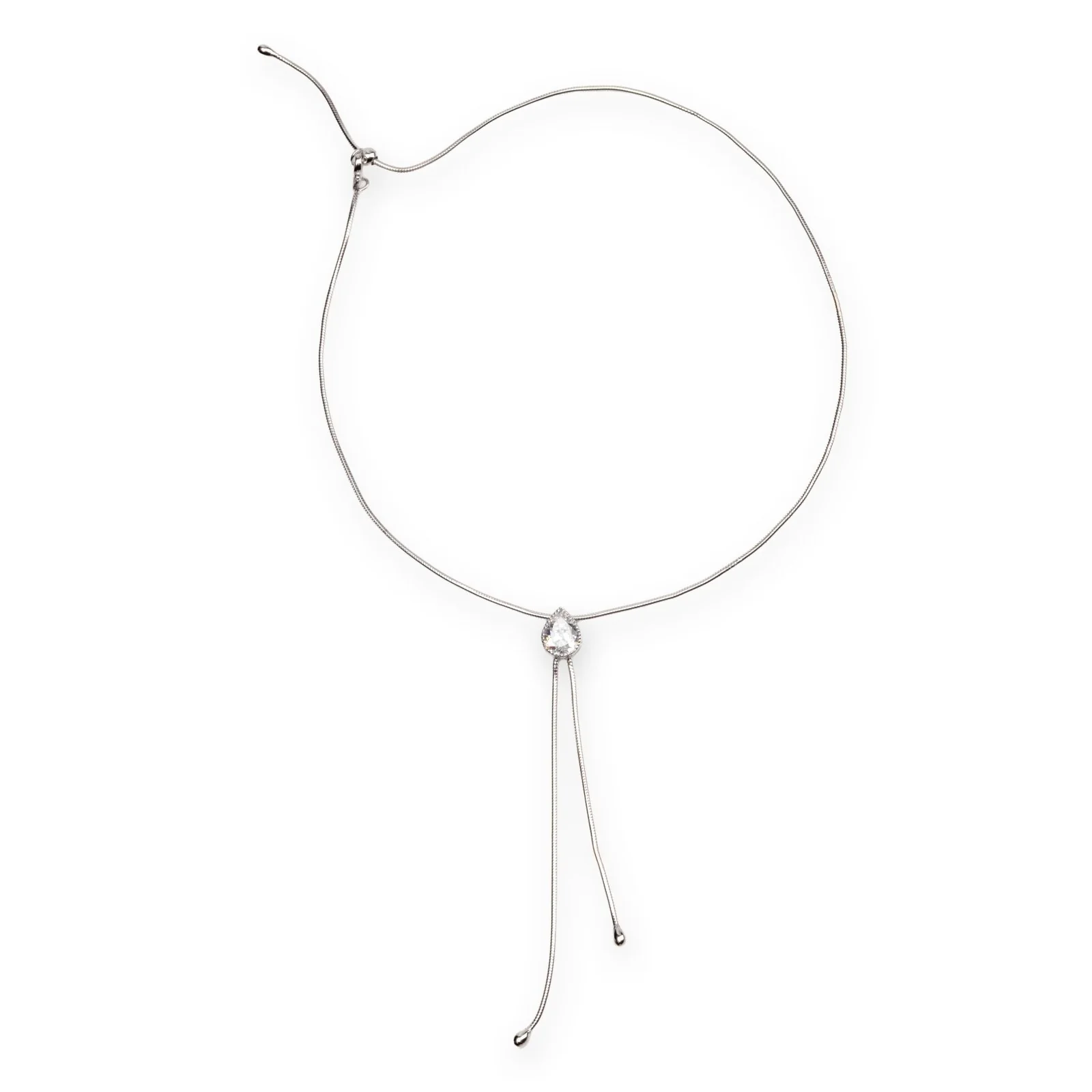 Silver Water Drop Necklace