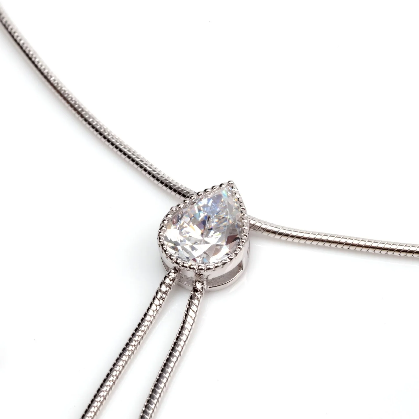 Silver Water Drop Necklace - Image 5